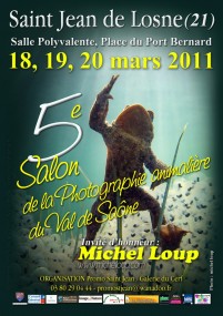 L'affiche du 5ème salon de la photographie animalière de Saint Jean de Losne