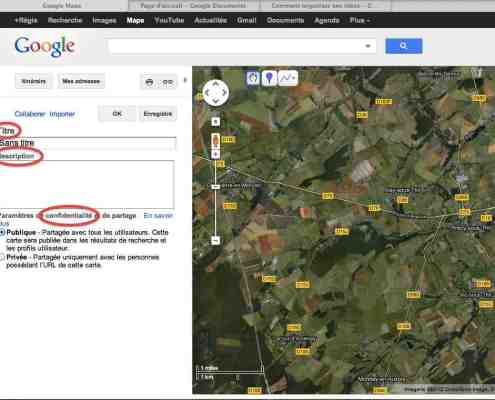 capture ecran google maps création carte