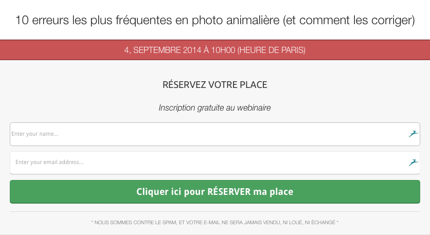 [Webinaire #4]  Les 10 erreurs les plus fréquentes en photo animalière
